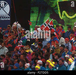 . Italiano: Campionati mondiali di Sci nordico Val di Fiemme 1991. 1991. Unbekannt 14 Campionati mondiali di Sci nordico Val di Fiemme 1991 - 07. Stockfoto
