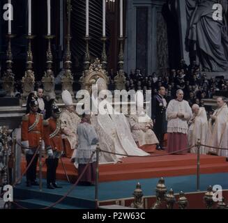 EL PAPA PABLO VI 1897/1978. Ort: BASILIKA DE SAN PEDRO - INTERIEUR, VATICANO. Stockfoto