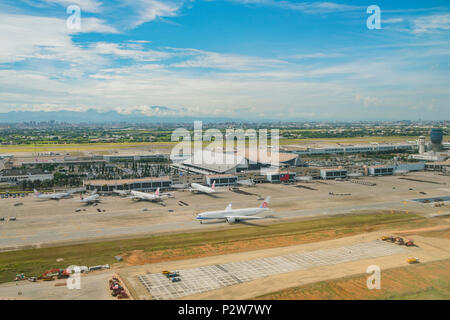 Taoyuan, JUN 6: Luftaufnahme der Innenansicht des Taiwan Taoyuan International Airport am Jun 6, 2018 in Taoyuan, Taiwan Stockfoto