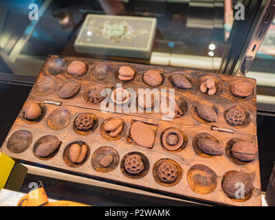 Taichung, Mai 25: Nahaufnahme von Schokolade aus dem speziellen Miyahara Ice Cream Shop am 25. Mai 2018 in Taichung, Taiwan Stockfoto