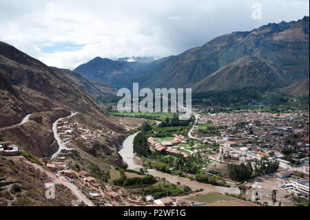 Blick entlang der Reise ins Heilige Tal Peru Stockfoto