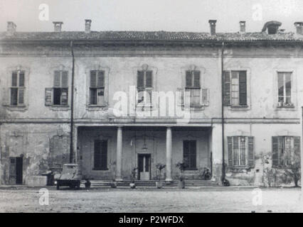 . Italiano: La facciata della Villa Pecchio Orsini Protti, Balsamo. Vor 1972. Anonym 19 Cinisello Balsamo, Villa Pecchio Orsini Protti, 01. Stockfoto