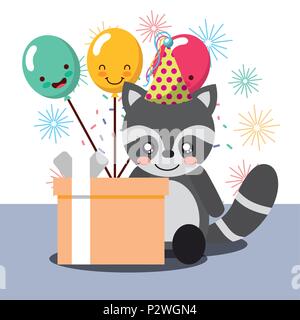 Niedliche Tier alles Gute zum Geburtstag Stock Vektor