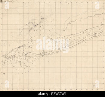 (Unfertige Karte von Pensacola Bay und Santa Rosa Island). LOC 2013585059. Stockfoto