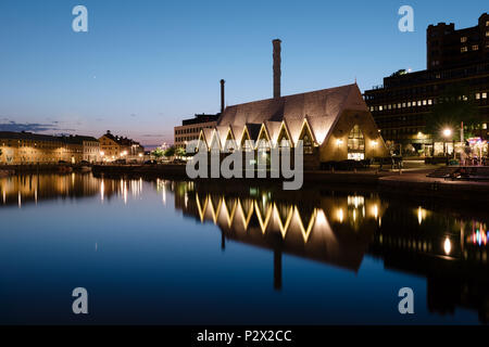 Göteborg, Schweden - 14. Mai 2018: Feskekorka (Fisch Kirche) ist ein Fischmarkt in Göteborg, Schweden Stockfoto