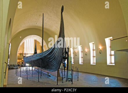 Oseberg-schiff in Viking Ship Museum in Oslo. Norwegen Stockfoto