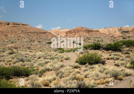 Sandstein Berglandschaft in Central New Jersey in der Nähe von Socorro. Stockfoto