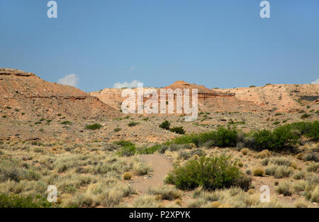 Sandstein Berglandschaft in Central New Jersey in der Nähe von Socorro. Stockfoto