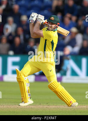 Der australische Shaun Marsh beim One Day International-Spiel im SSE SWALEC Stadium, Cardiff. DRÜCKEN SIE VERBANDSFOTO. Bilddatum: Samstag, 16. Juni 2018. Siehe PA Geschichte Cricket England. Bildnachweis sollte lauten: Nigel French/PA Wire. EINSCHRÄNKUNGEN: Nur für redaktionelle Zwecke. Keine kommerzielle Nutzung ohne vorherige schriftliche Zustimmung der EZB. Nur für Standbilder. Keine bewegten Bilder zum Emulieren der Übertragung. Keine Entfernung oder Verdunkelung von Sponsorlogos. Stockfoto