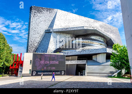 Philharmonie de Paris im Parc de la Villette in Paris, Frankreich Stockfoto