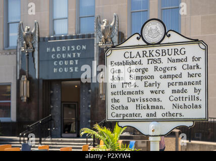 County Court House in Clarksburg West Virginia Stockfoto