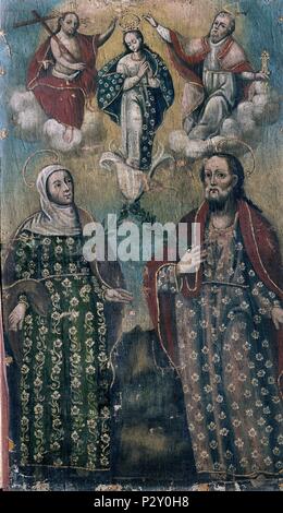 SAN JOAQUIN Y SANTA ANA. Lage: das Museo de Arte COLONIAL, BOGOTA, KOLUMBIEN. Stockfoto