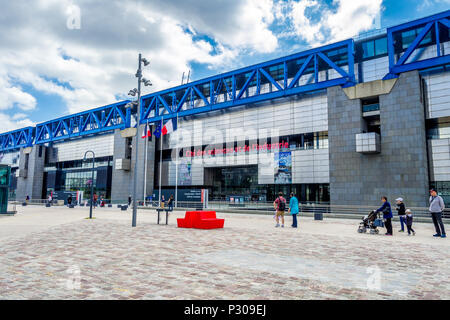 "Cité des Sciences et de l'Industrie innerhalb des Parc de la Villette in Paris, Frankreich Stockfoto