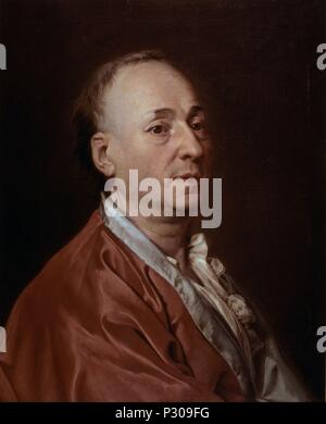 DENIS DIDEROT (1713-1784) - 1773 - PINTURA BARROCA RUSA. Autor: Dmitry Levitzky (1735-1822). Lage: MUSEO DE ARTE E HISTORIA, Genève, Schweiz. Stockfoto