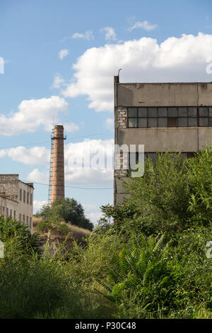 Bender, der Republik Moldau, die Ruine von einem geschlossenen Fabrik Stockfoto