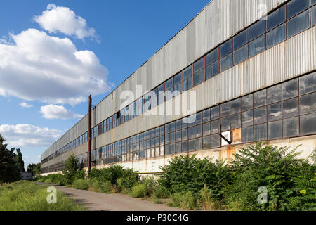 Bender, der Republik Moldau, die Ruine von einem geschlossenen Fabrik Stockfoto