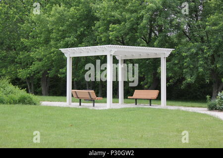 Lokale Fußgänger park Landschaft der historischen Lemont, Illinois. Stockfoto