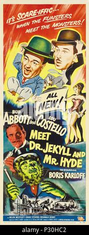 Original Film Titel: Abbott und Costello treffen. DR. JEKYLL und Mr. Hyde. Englischer Titel: Abbott und Costello treffen. DR. JEKYLL und Mr. Hyde. Regisseur: Charles Lamont. Jahr: 1953. Quelle: UNIVERSAL INTERNATIONAL/Album Stockfoto