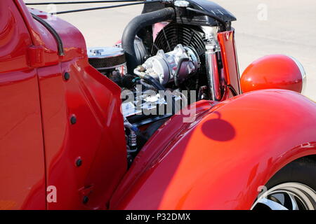 Schönen roten Hot Rod Coupé Stockfoto