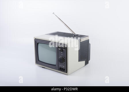 Die Vintage tragbarer Fernseher Stockfoto