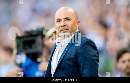 Moskau, Russland. 16. Juni 2018. Trainer Jorge Abay (Argentinien) GES/fussball/Wm 2018 Russland: Argentinien - Island, 16.06.2018 GES/fussball/fussball/WM 2018 Russland: Argentinien gegen Island, Stadt, Juni 16, 2018 | Verwendung der weltweiten Kredit: dpa/Alamy leben Nachrichten Stockfoto