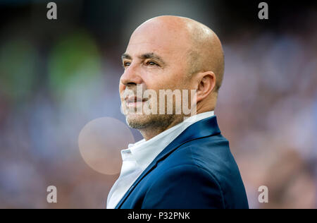 Moskau, Russland. 16. Juni 2018. Trainer Jorge Abay (Argentinien) GES/fussball/Wm 2018 Russland: Argentinien - Island, 16.06.2018 GES/fussball/fussball/WM 2018 Russland: Argentinien gegen Island, Stadt, Juni 16, 2018 | Verwendung der weltweiten Kredit: dpa/Alamy leben Nachrichten Stockfoto