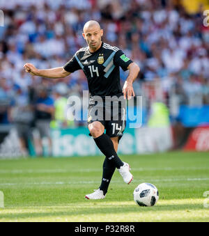 Javier Mascherano (Argentinien) GES/fussball/Wm 2018 Russland: Argentinien - Island, 16.06.2018 GES/fussball/fussball/WM 2018 Russland: Argentinien gegen Island, Stadt, Juni 16, 2018 | Verwendung weltweit Stockfoto