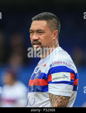 Wakefield, Großbritannien, Sonntag, 17 Juni 2018, Mobile Rakete Stadion, Wakefield, England; Betfred Super League, Wakefield Trinity v Warrington Wölfe; Tinirau Arona von Wakefield Trinity Credit: Aktuelles Bilder/Alamy leben Nachrichten Stockfoto