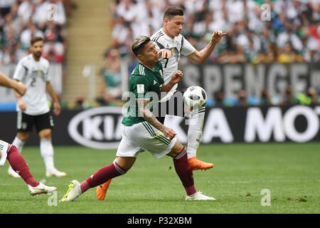 Moskau, Russland. 17 Juni, 2018. GES/fussball/Wm 2018 Russland: Deutschland - Mexiko, 17.06.2018 GES/fussball/fussball/WM 2018 Russland: Deutschland gegen Mexiko, Moskau, 17. Juni 2018 | Verwendung der weltweiten Kredit: dpa/Alamy leben Nachrichten Stockfoto