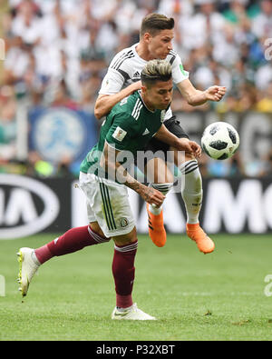 Moskau, Russland. 17 Juni, 2018. GES/fussball/Wm 2018 Russland: Deutschland - Mexiko, 17.06.2018 GES/fussball/fussball/WM 2018 Russland: Deutschland gegen Mexiko, Moskau, 17. Juni 2018 | Verwendung der weltweiten Kredit: dpa/Alamy leben Nachrichten Stockfoto