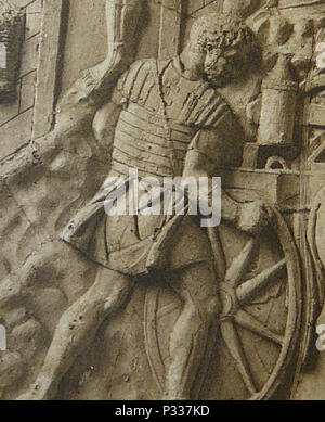 046 Conrad Cichorius, die Reliefs der TraianssA 4 ule, Tafel XLVI (Ausschnitt 01) (7/8) Stockfoto