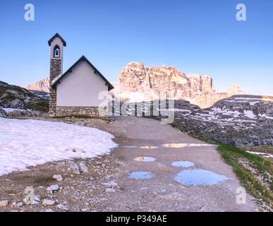 Tre Cime di Lavaredo, gut auch als Drei Zinnen, Dolomiten, Italien bekannt. Europa Stockfoto