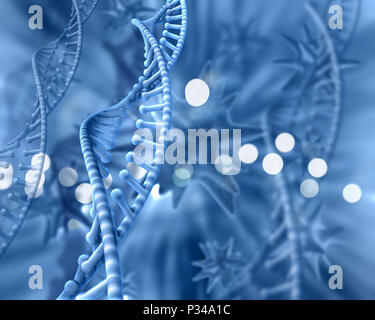 Abstrakte 3D-medizinischen Hintergrund DNA-Stränge Stockfoto