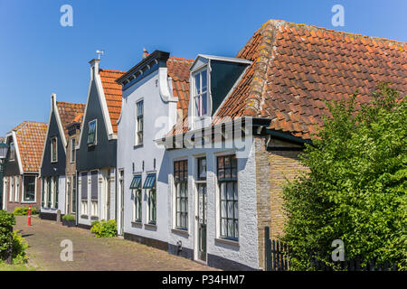 Alte Häuser in Oudeschild auf Texel, Niederlande Stockfoto