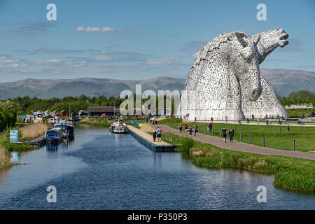 Der Aufbau Digital von der Forth-and-Clyde-Kanal im Helix Park in der Nähe von Falkirk in Schottland Großbritannien stationiert Grangemount Stockfoto