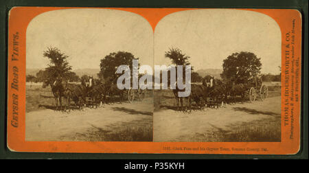 . Clark Foss und seine Geysir Team, Sonoma County, Cal. Alternative Titel: Große Geysir Federn, 1187. Abdeckung: 1868?-1875?. Digitale Element veröffentlicht 8-31 2005; 2-12-2009 aktualisiert. 68 Clark Foss und seine Geysir Team, Sonoma County, Cal, von Thomas Houseworth &Amp; Co. Stockfoto