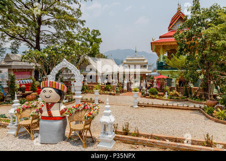 Wat Phra That Doi Wao, Scorpion Tempel in Mae Sai, Chiang Rai, Thailand Stockfoto