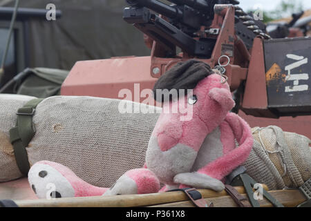 SAS-Pink Panther das Maskottchen der pinkie Stockfoto