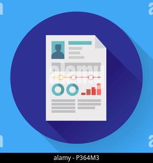 Cv resume Symbol Symbol flach. Business Konzept Lebenslauf Lebenslauf Stock Vektor