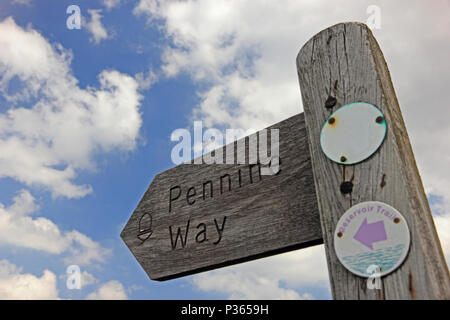 Pennine Way Zeichen Stockfoto
