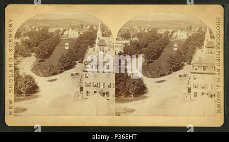 . Ecke der Baptist Church und Newport Hotel. Alternative Titel: New England Landschaft. Abdeckung: 1869?-1880?. Quelle Impressum: 1869?-1880?. Digitale Element veröffentlicht 2-16-2006; 2-13-2009 aktualisiert. 76 Ecke von Baptist Church und Newport Hotel, von H.J.Braun Stockfoto