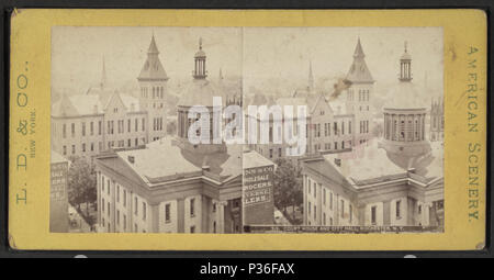 . Court House und City Hall, Rochester, New York, alternative Titel: Amerikanische Landschaft. Abdeckung: [1860?-1900?]. Quelle Impressum: [1860?-1900?]. Digitale Element veröffentlicht 12-1-2005; 2-11-2009 aktualisiert. 77 Court House und Rathaus, Rochester, N. Y, von Robert N. Dennis Sammlung von stereoskopische Ansichten Stockfoto