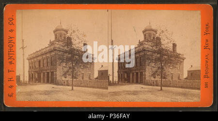 . Gerichtsgebäude und Gefängnis. Alternative Titel: Views in Salt Lake City. Abdeckung: 1865?-1910?. Quelle Impressum: 1865?-1910?. Digitale Element veröffentlicht 1-25 2006; 2-13-2009 aktualisiert. 77 Gerichtsgebäude und Gefängnis, von Robert N. Dennis Sammlung von stereoskopische Ansichten Stockfoto