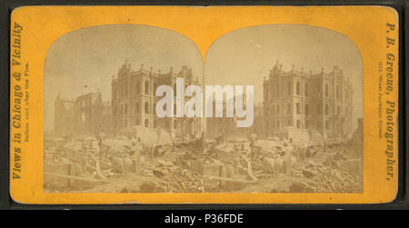 . Court House. Alternative Titel: Views in Chicago & Umgebung vor und nach dem Brand. Abdeckung: 1871. Quelle Impressum: Chicago, Illinois; P.B. Greene, 1871.. Digitale Element veröffentlicht. 6-16 2005; 2-12-2009 aktualisiert. 78 Court House, von S. B. Greene 2 Stockfoto