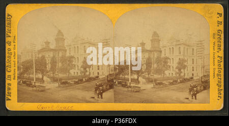 . Court House. Alternative Titel: Views in Chicago & Umgebung vor und nach dem Feuer. Abdeckung: 1865?-1885?. Quelle Impressum: 1865?-1885?. Digitale Element veröffentlicht 3-9 2006; 2-12-2009 aktualisiert. 78 Court House, von S. B. Greene Stockfoto