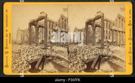 . Court House, durch Ruinen der Fünfte nationale Bank gesehen. Alternative Titel: Großes Feuer in Chicago, Okt. 9, 1871; unter den Ruinen in Chicago. 12. Abdeckung: 1871. Quelle Impressum: Chicago, Illinois: Lovejoy & Foster, 1871.. Digitale Element veröffentlicht 6-15 2005; 2-12-2009 aktualisiert. 78 Court House, durch Ruinen der Fünfte nationale Bank gesehen, die von Lovejoy &Amp; Fördern Stockfoto