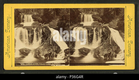 80 Cross River Falls, Lake Superior, von Robert N. Dennis Sammlung von stereoskopische Ansichten Stockfoto