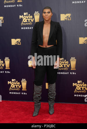 EJ Johnson an die 2018 MTV Movie und TV Auszeichnungen bei den Barker Hangar in Los Angeles, USA statt. PRESS ASSOCIATION Foto. Bild Datum: Samstag, Juni 16, 2018. Photo Credit: Francis Specker/PA-Kabel Stockfoto