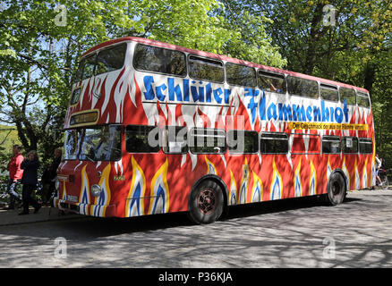 Berlin, Deutschland, historische Bus im Linienverkehr Stockfoto