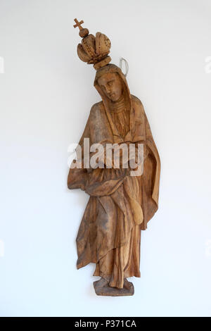 Jungfrau Maria Statue, Kloster der Schwestern vom Heiligen Kreuz in Gemunden, Deutschland Stockfoto